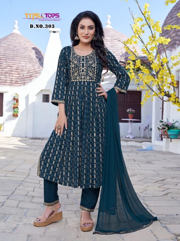 Tips And Tops Gungun Vol 3 Rayon Designer Kurti With Bottom Dupatta Collection